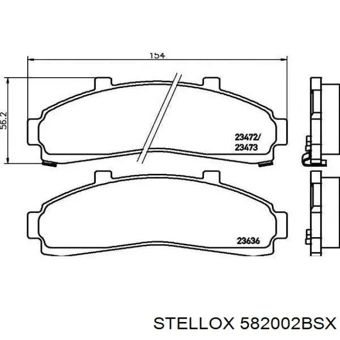 Колодки Stellox 582002BSX цена, от 18.74 USD