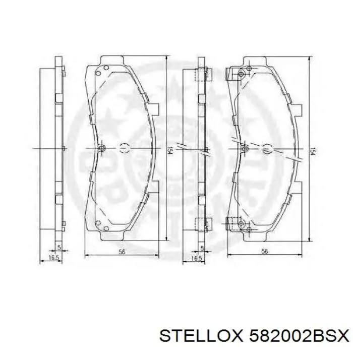 Купить 582002BSX Stellox Колодки тормозные