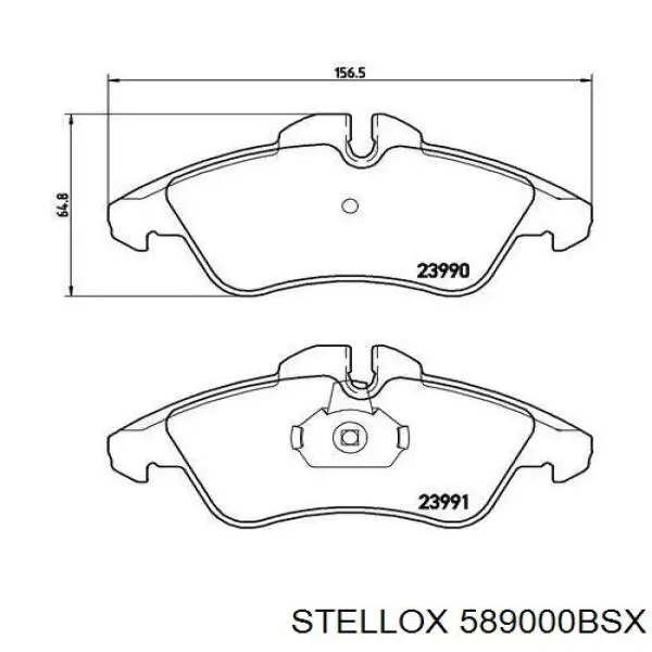 Передние тормозные колодки 589000BSX Stellox