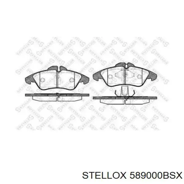 589 000B-SX Stellox колодки тормозные передние дисковые