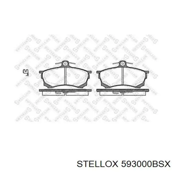 Передние тормозные колодки 593000BSX Stellox