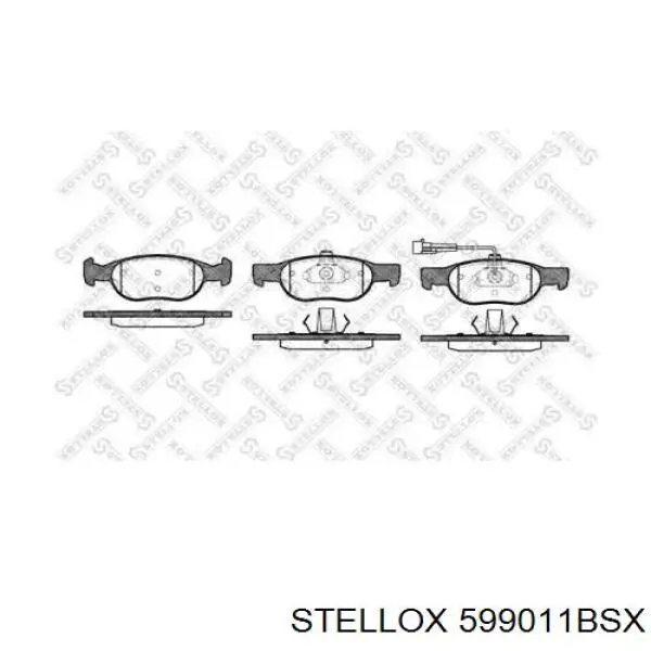 Передние тормозные колодки 599011BSX Stellox