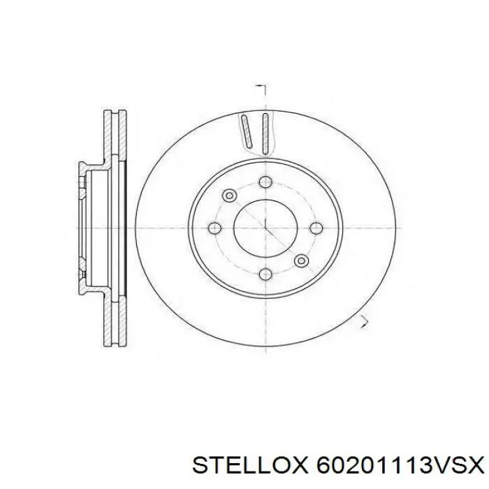 Передние тормозные диски 60201113VSX Stellox