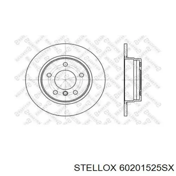 60201525SX Stellox диск тормозной задний
