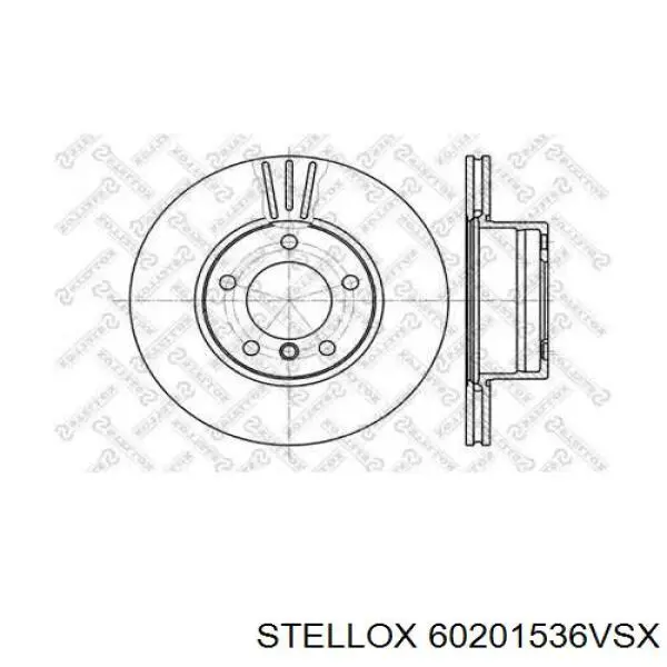 Передние тормозные диски 60201536VSX Stellox