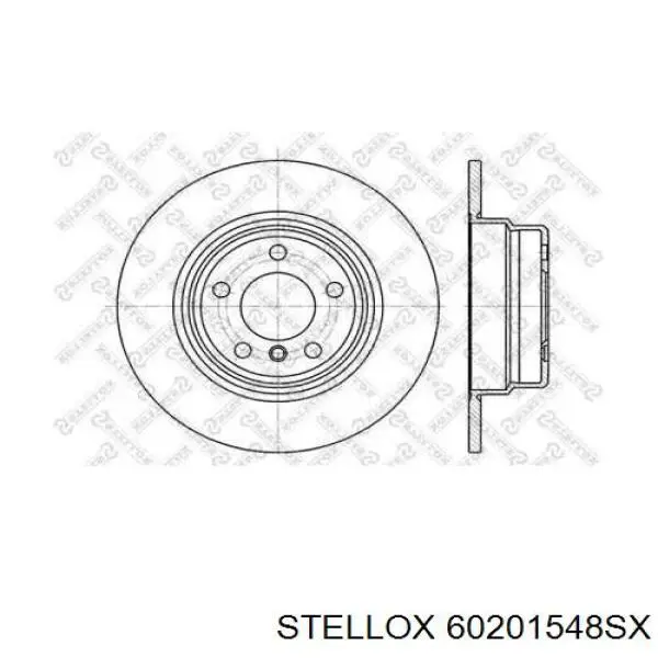 Диск тормозной задний Stellox 60201548SX