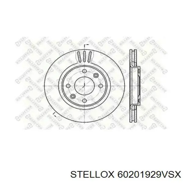 60201929VSX Stellox диск тормозной передний