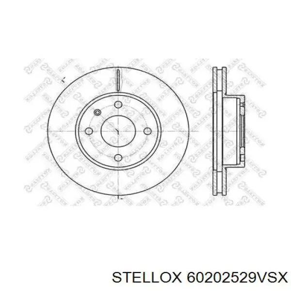 60202529VSX Stellox диск тормозной передний