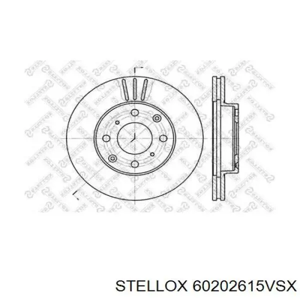 Передние тормозные диски 60202615VSX Stellox