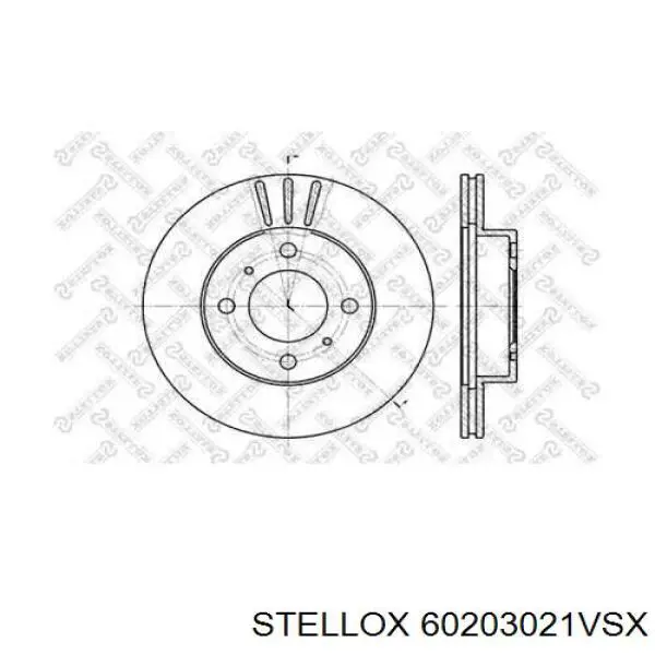 Передние тормозные диски 60203021VSX Stellox