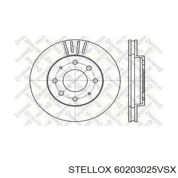 Передние тормозные диски 60203025VSX Stellox