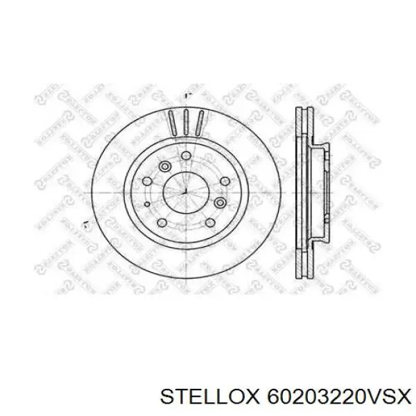 Передние тормозные диски 60203220VSX Stellox