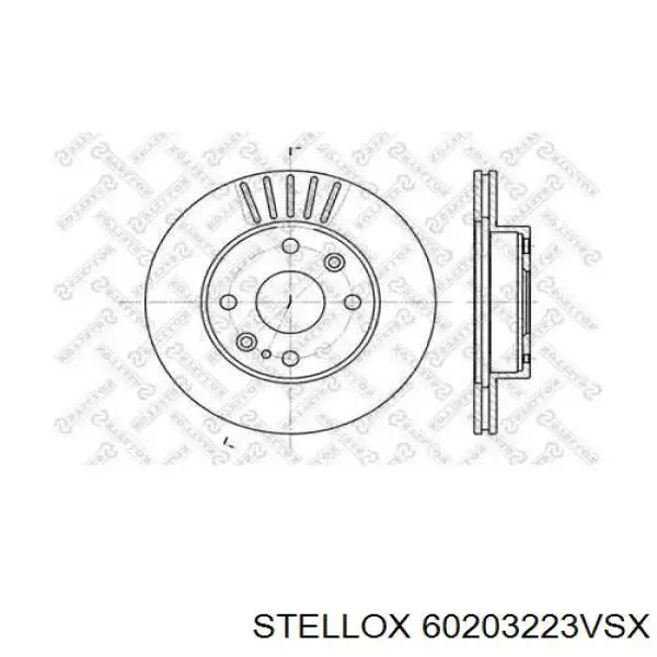 Передние тормозные диски 60203223VSX Stellox