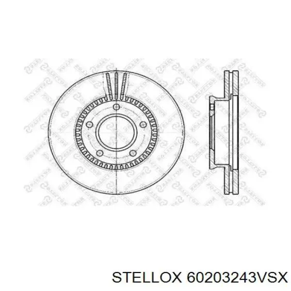 Передние тормозные диски 60203243VSX Stellox