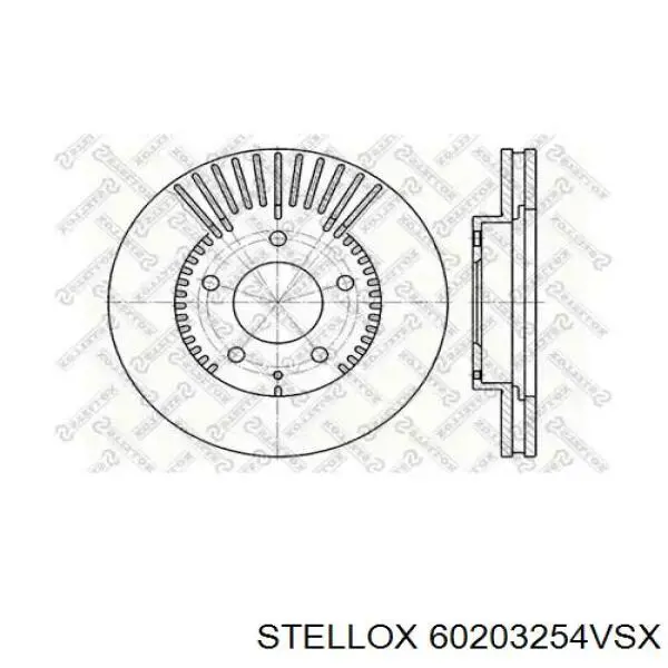 Передние тормозные диски 60203254VSX Stellox