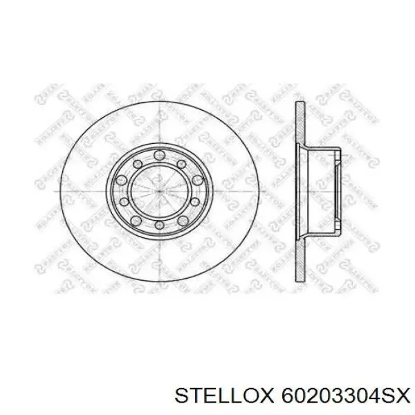 Передние тормозные диски 60203304SX Stellox