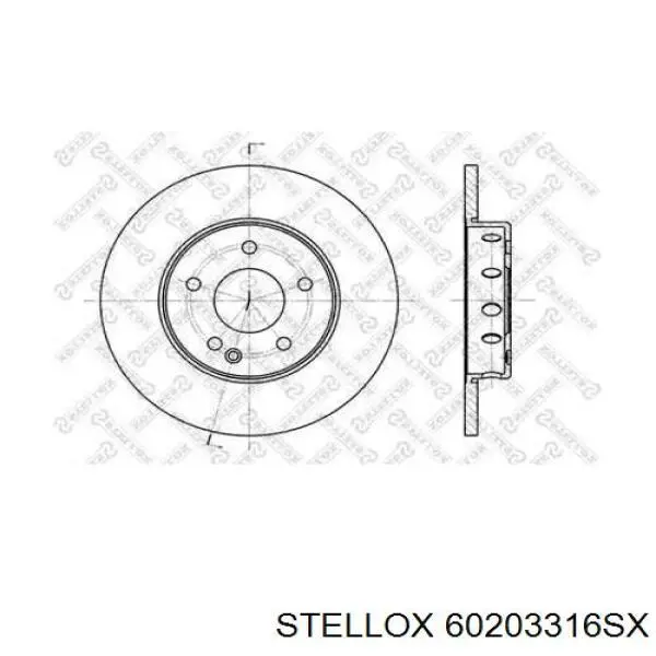 60203316SX Stellox диск тормозной передний