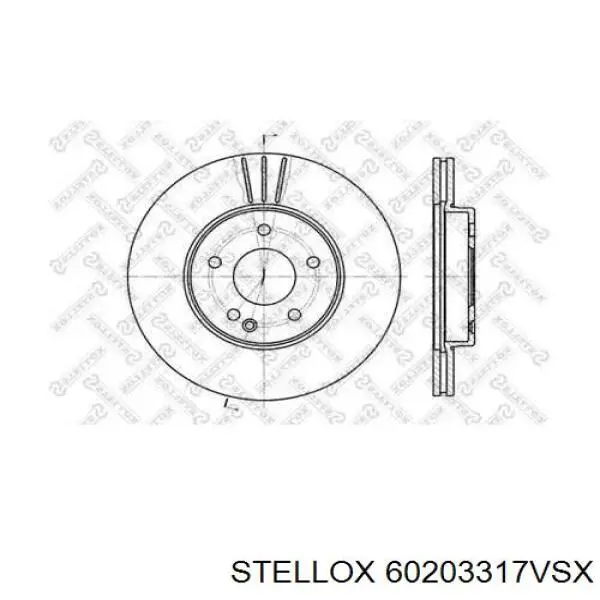 Передние тормозные диски 60203317VSX Stellox