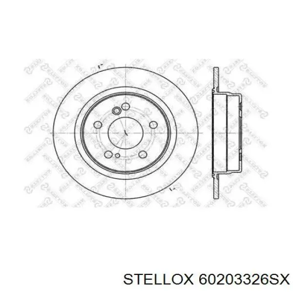 60203326SX Stellox диск тормозной задний