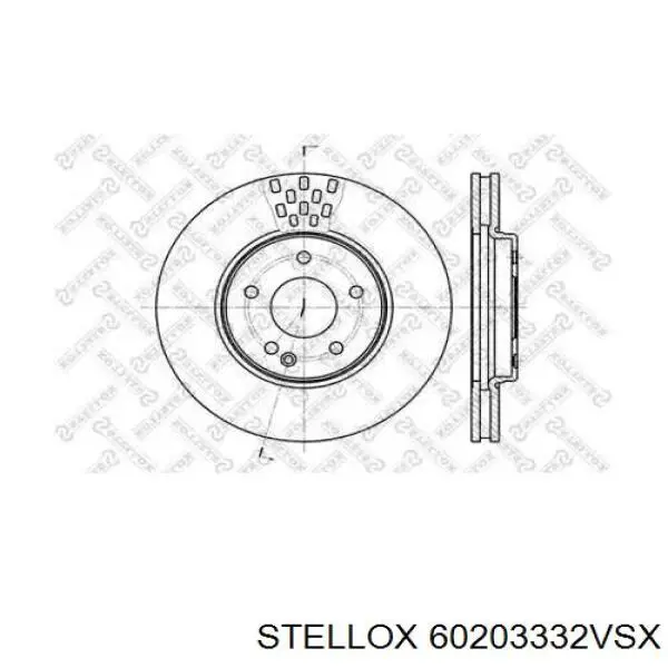 60203332VSX Stellox диск тормозной передний