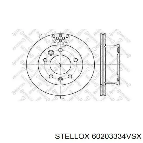 60203334VSX Stellox диск тормозной передний