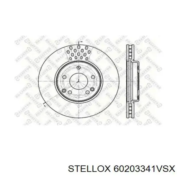 60203341VSX Stellox диск тормозной передний