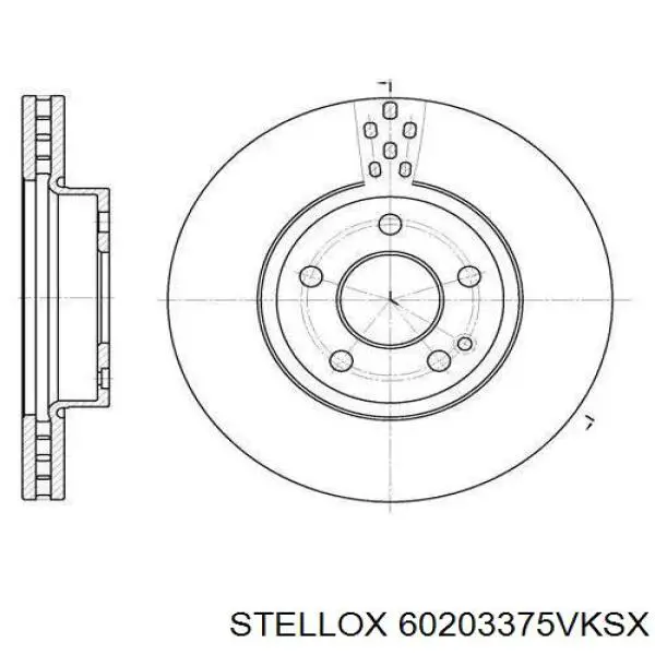 6020-3375VK-SX Stellox тормозные диски