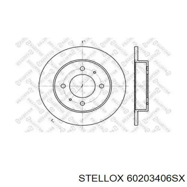 Тормозные диски 60203406SX Stellox