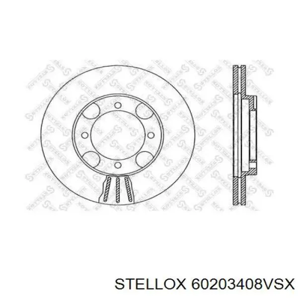 60203408VSX Stellox диск тормозной передний