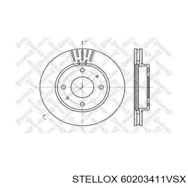 60203411VSX Stellox диск тормозной передний