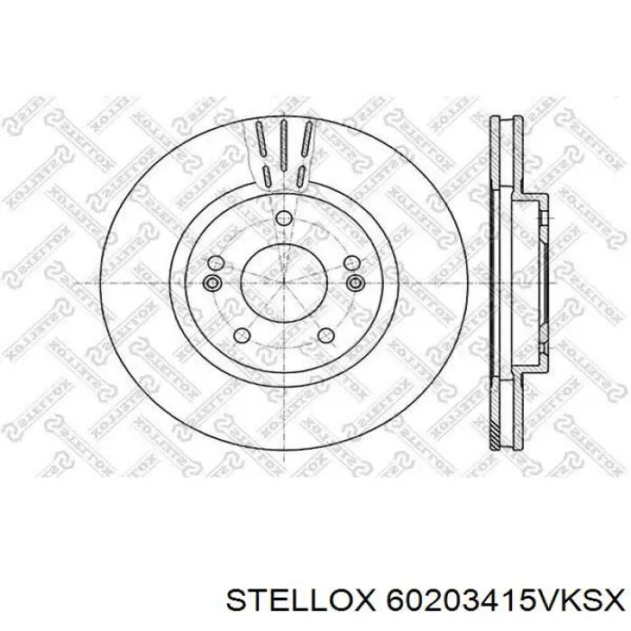 60203415VKSX Stellox Диск тормозной передний