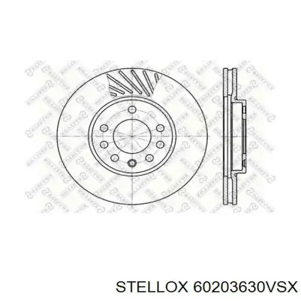 Диск тормозной передний Stellox 60203630VSX