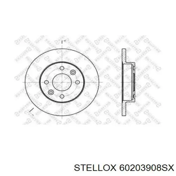 6020-3908-SX Stellox диск тормозной передний