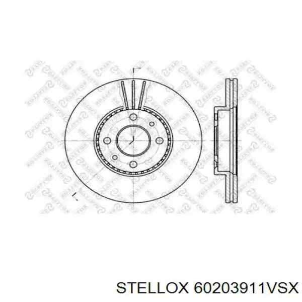 Передние тормозные диски 60203911VSX Stellox