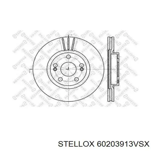 Передние тормозные диски 60203913VSX Stellox