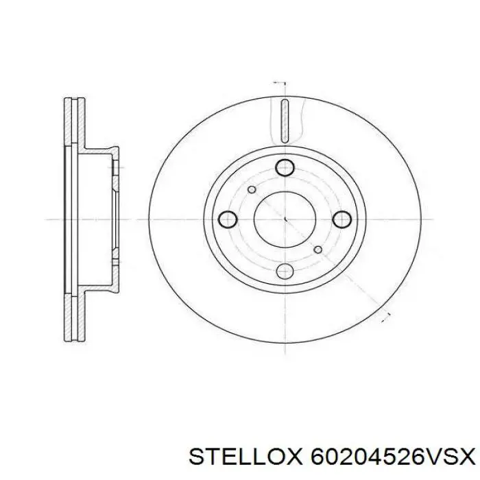 Передние тормозные диски 60204526VSX Stellox