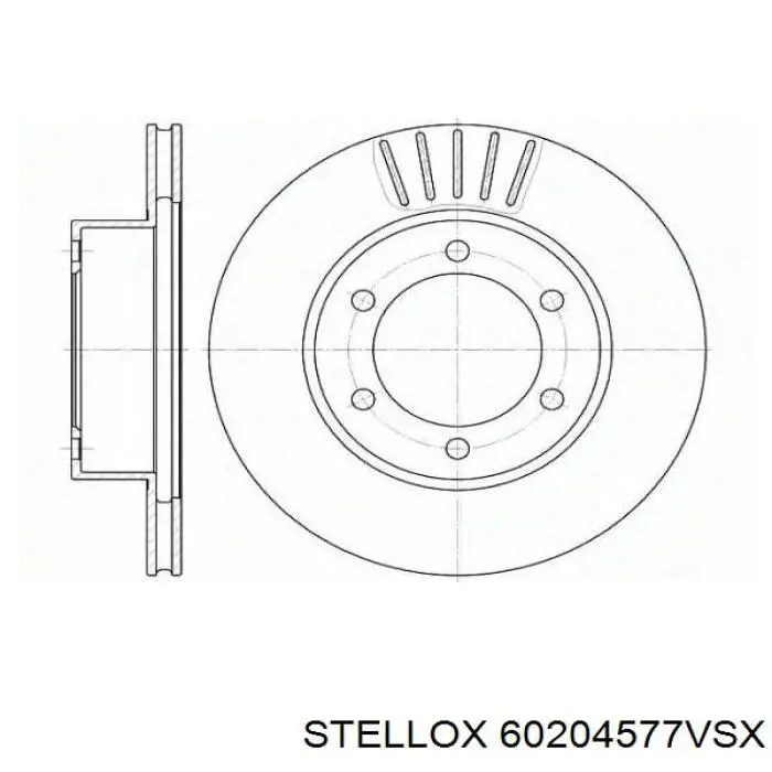 60204577VSX Stellox диск тормозной передний