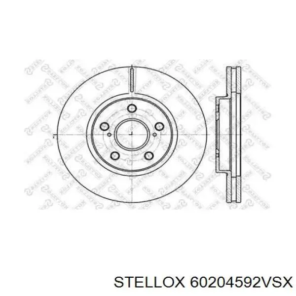 Передние тормозные диски 60204592VSX Stellox