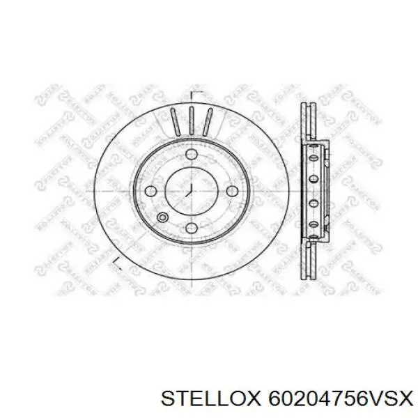 Передние тормозные диски 60204756VSX Stellox