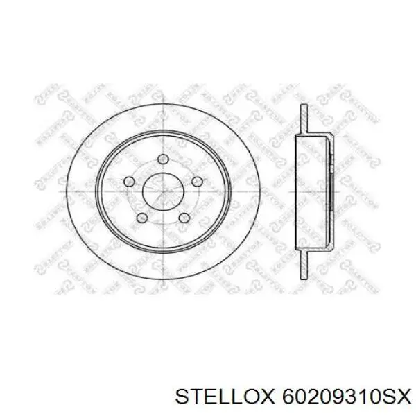 Тормозные диски 60209310SX Stellox