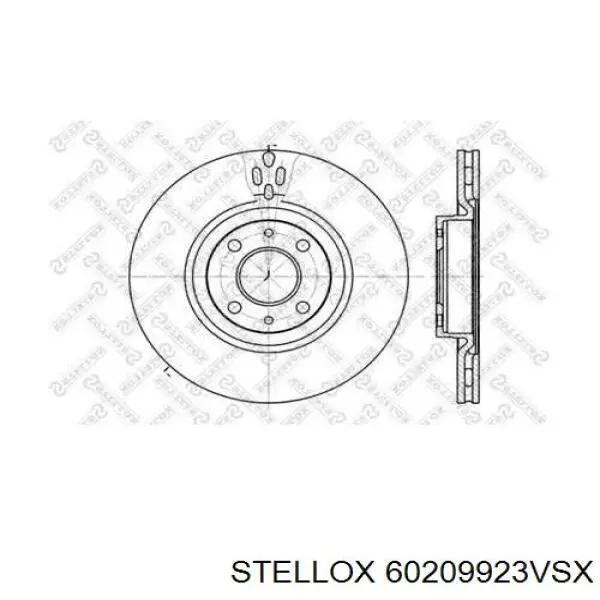 60209923VSX Stellox диск тормозной передний