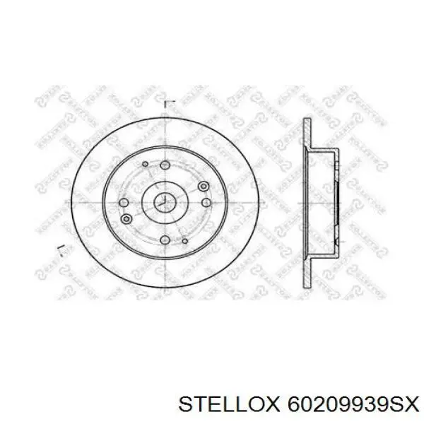 60209939SX Stellox диск тормозной задний