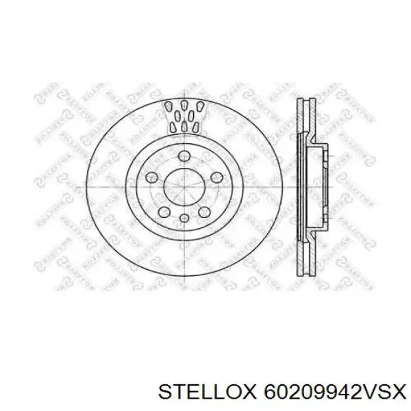 Передние тормозные диски 60209942VSX Stellox