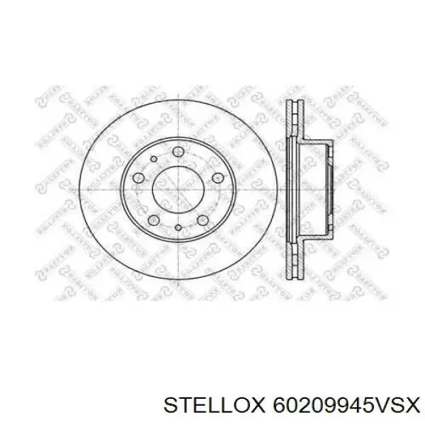 60209945VSX Stellox диск тормозной передний