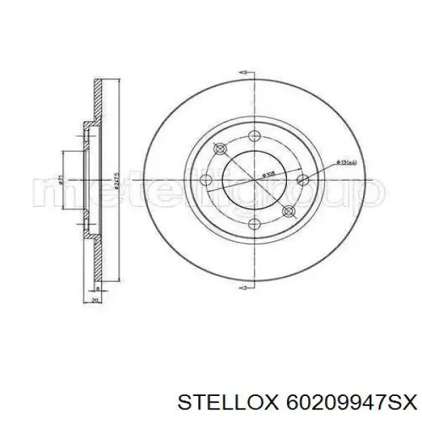 Тормозные диски 00004249F5 Peugeot/Citroen