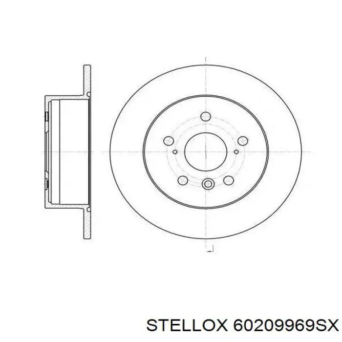 60209969SX Stellox диск тормозной задний