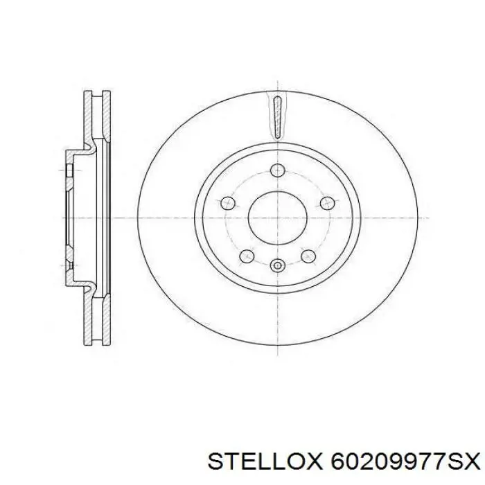 Передние тормозные диски 60209977SX Stellox