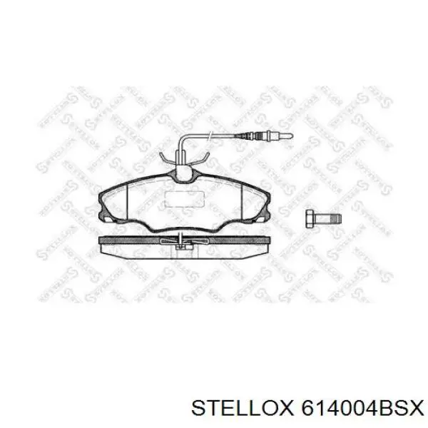 Передние тормозные колодки 614004BSX Stellox