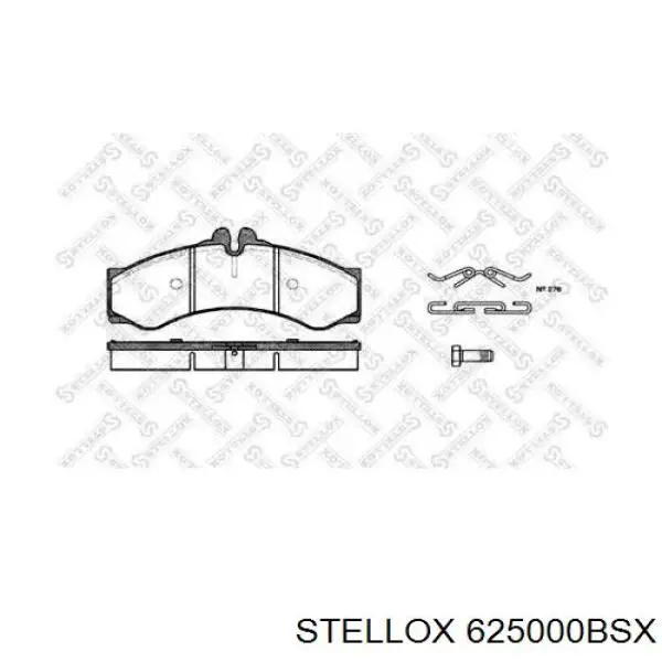 625000BSX Stellox Колодки передние