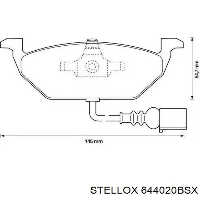 Тормозные колодки Stellox 644020BSX